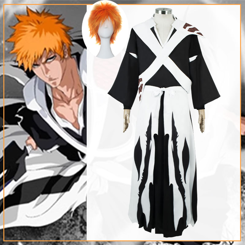 Men'S Kimono Accessories - Аниме «Блич» Курасаки Ичиго Косплей-парик, кимоно